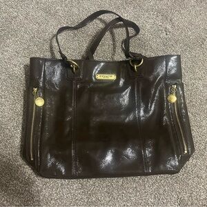 Vintage leather coach bag